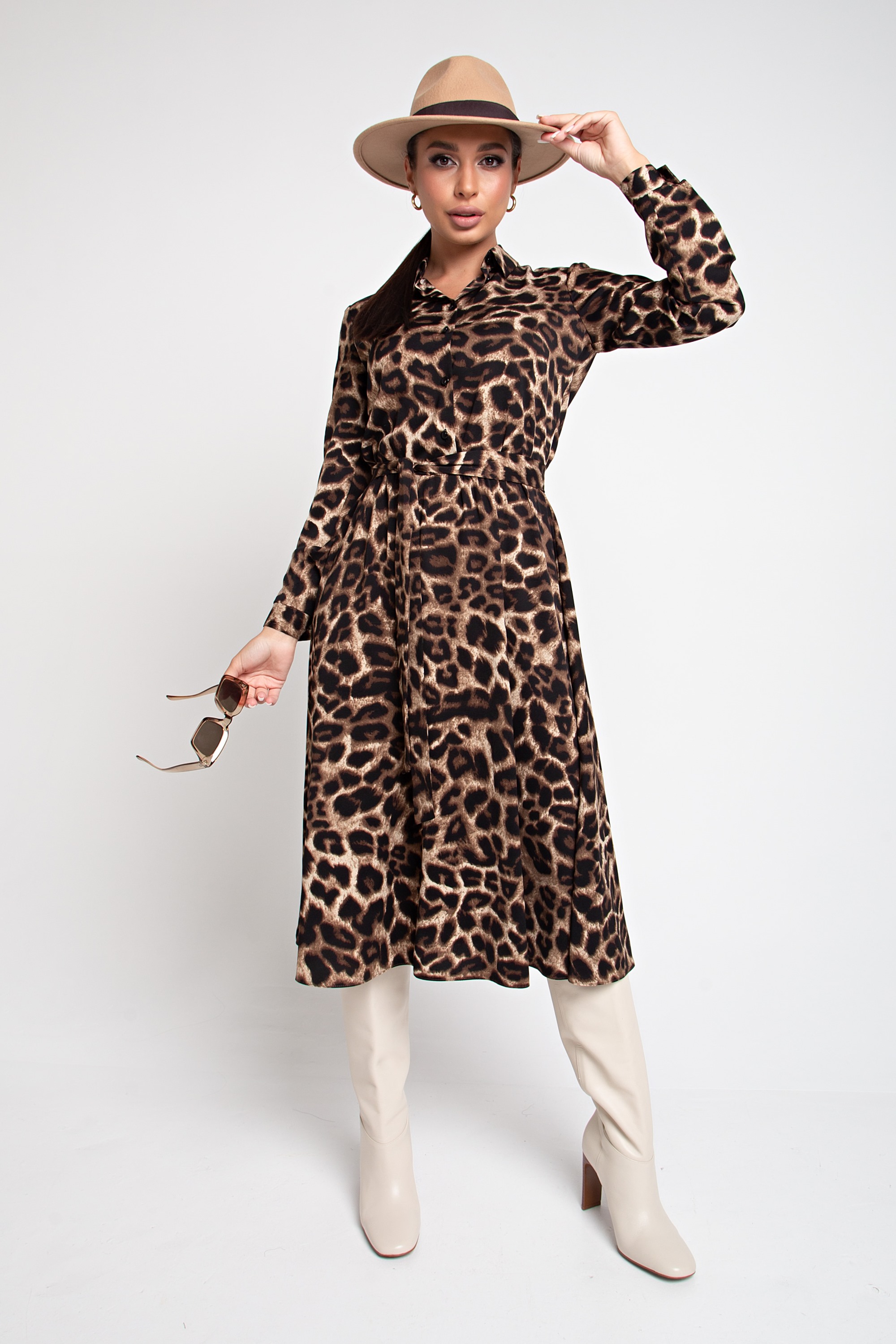 Платье 0262-01-27-20 Леопард