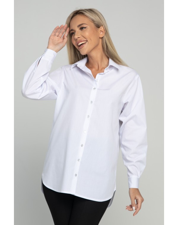 Рубашка женская оверсайз белая. 0253-01-44-00-01